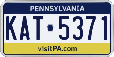 PA license plate KAT5371