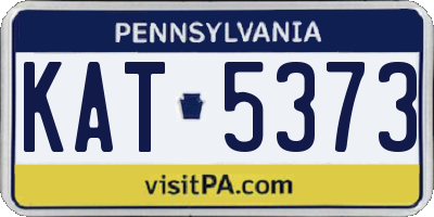 PA license plate KAT5373