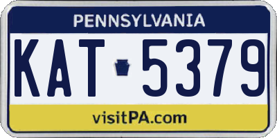 PA license plate KAT5379