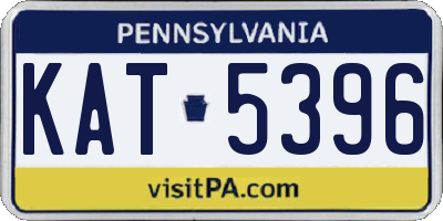 PA license plate KAT5396