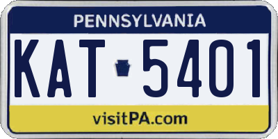 PA license plate KAT5401