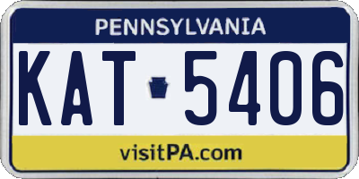 PA license plate KAT5406