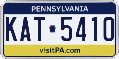 PA license plate KAT5410