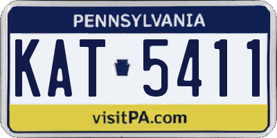 PA license plate KAT5411