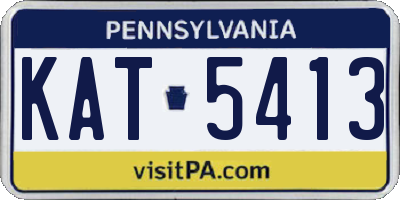 PA license plate KAT5413
