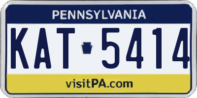 PA license plate KAT5414