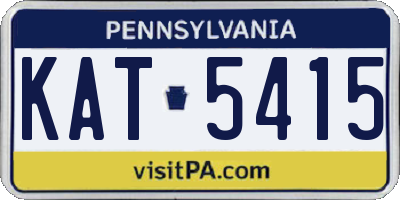 PA license plate KAT5415