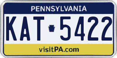 PA license plate KAT5422