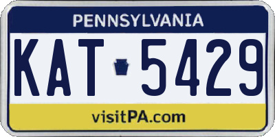 PA license plate KAT5429