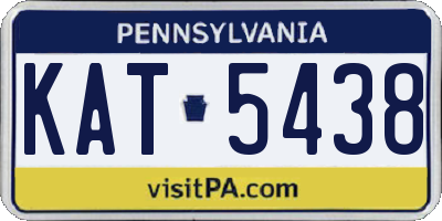 PA license plate KAT5438