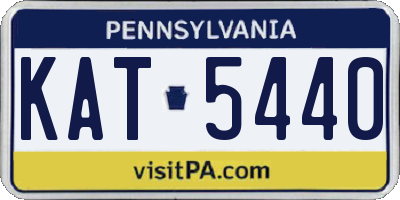 PA license plate KAT5440