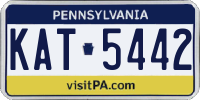 PA license plate KAT5442