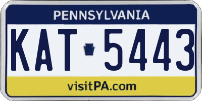 PA license plate KAT5443