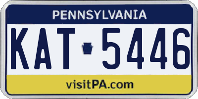 PA license plate KAT5446