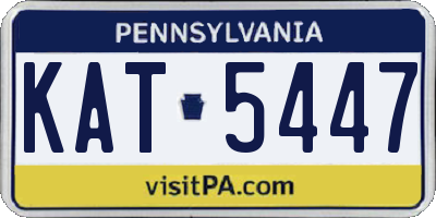 PA license plate KAT5447