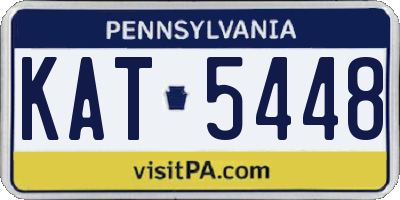 PA license plate KAT5448