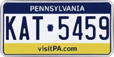 PA license plate KAT5459