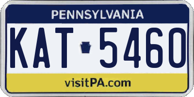 PA license plate KAT5460