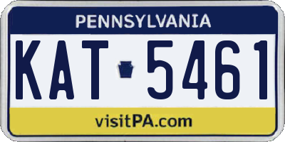 PA license plate KAT5461