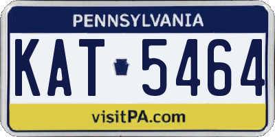 PA license plate KAT5464
