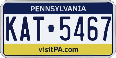 PA license plate KAT5467