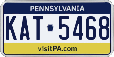 PA license plate KAT5468