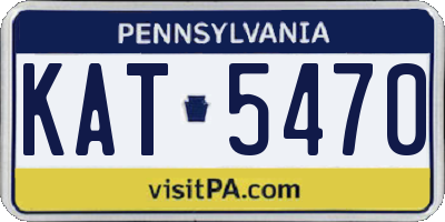 PA license plate KAT5470