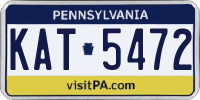 PA license plate KAT5472