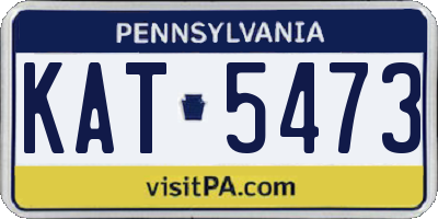 PA license plate KAT5473