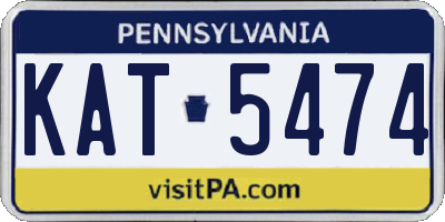 PA license plate KAT5474