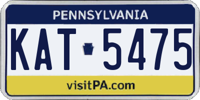 PA license plate KAT5475