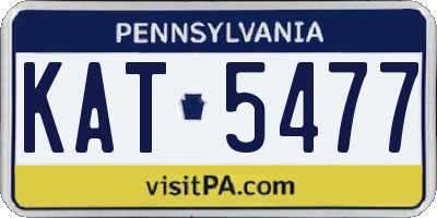PA license plate KAT5477