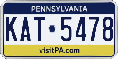 PA license plate KAT5478