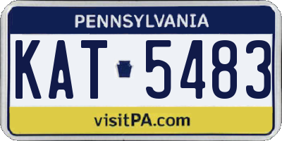 PA license plate KAT5483