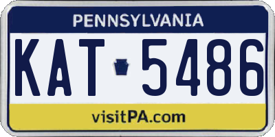 PA license plate KAT5486