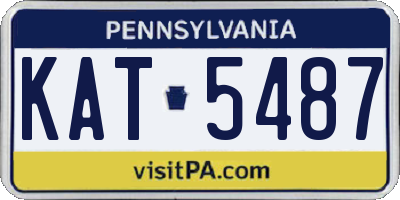 PA license plate KAT5487