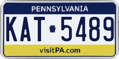 PA license plate KAT5489