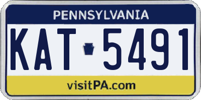 PA license plate KAT5491