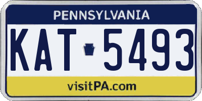 PA license plate KAT5493