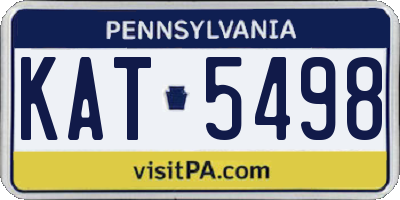 PA license plate KAT5498