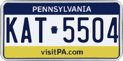 PA license plate KAT5504