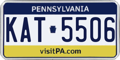 PA license plate KAT5506