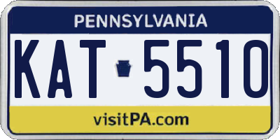 PA license plate KAT5510