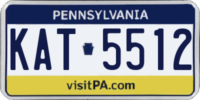 PA license plate KAT5512
