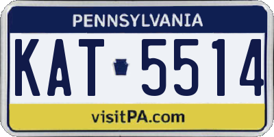 PA license plate KAT5514