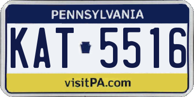 PA license plate KAT5516