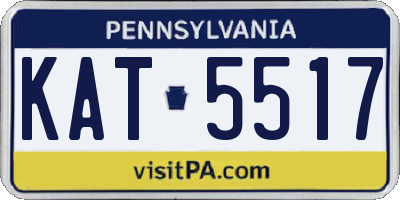 PA license plate KAT5517