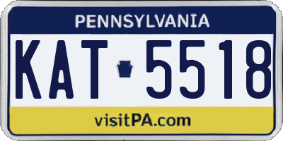 PA license plate KAT5518