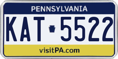 PA license plate KAT5522