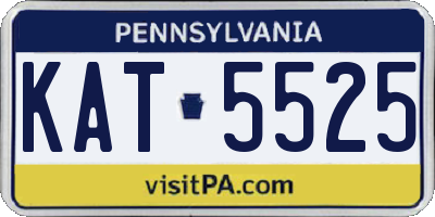 PA license plate KAT5525